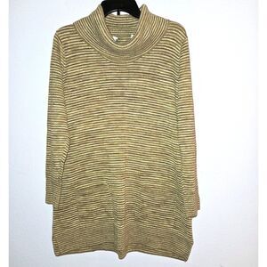 Eight Eight Eight Striped Sweater Tunic, Size L, 100% Cotton